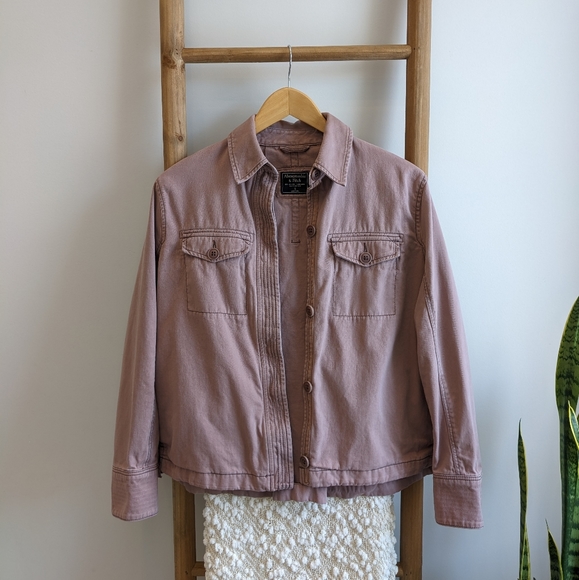 A&F Swing Twill Shirt Jacket - Picture 3 of 10